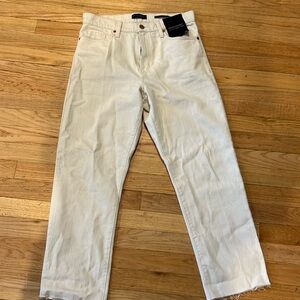 Banana Republic Off-White Straight-Leg Jeans